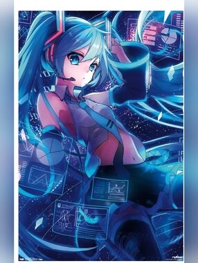 Hatsune Miku Wall Poster 14.725" x 22.375"
